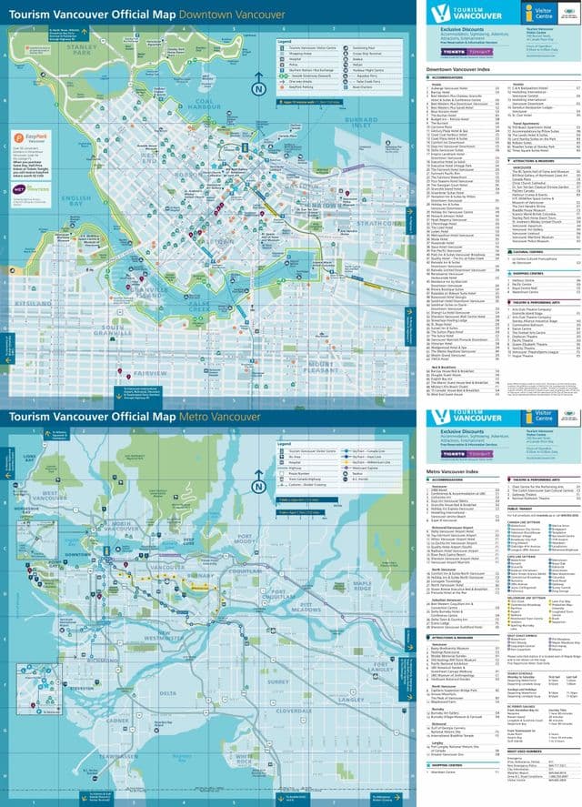 Mapa miasta Vancouver