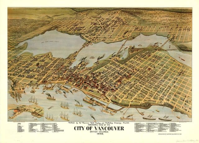 Antyczna mapa Vancouver
